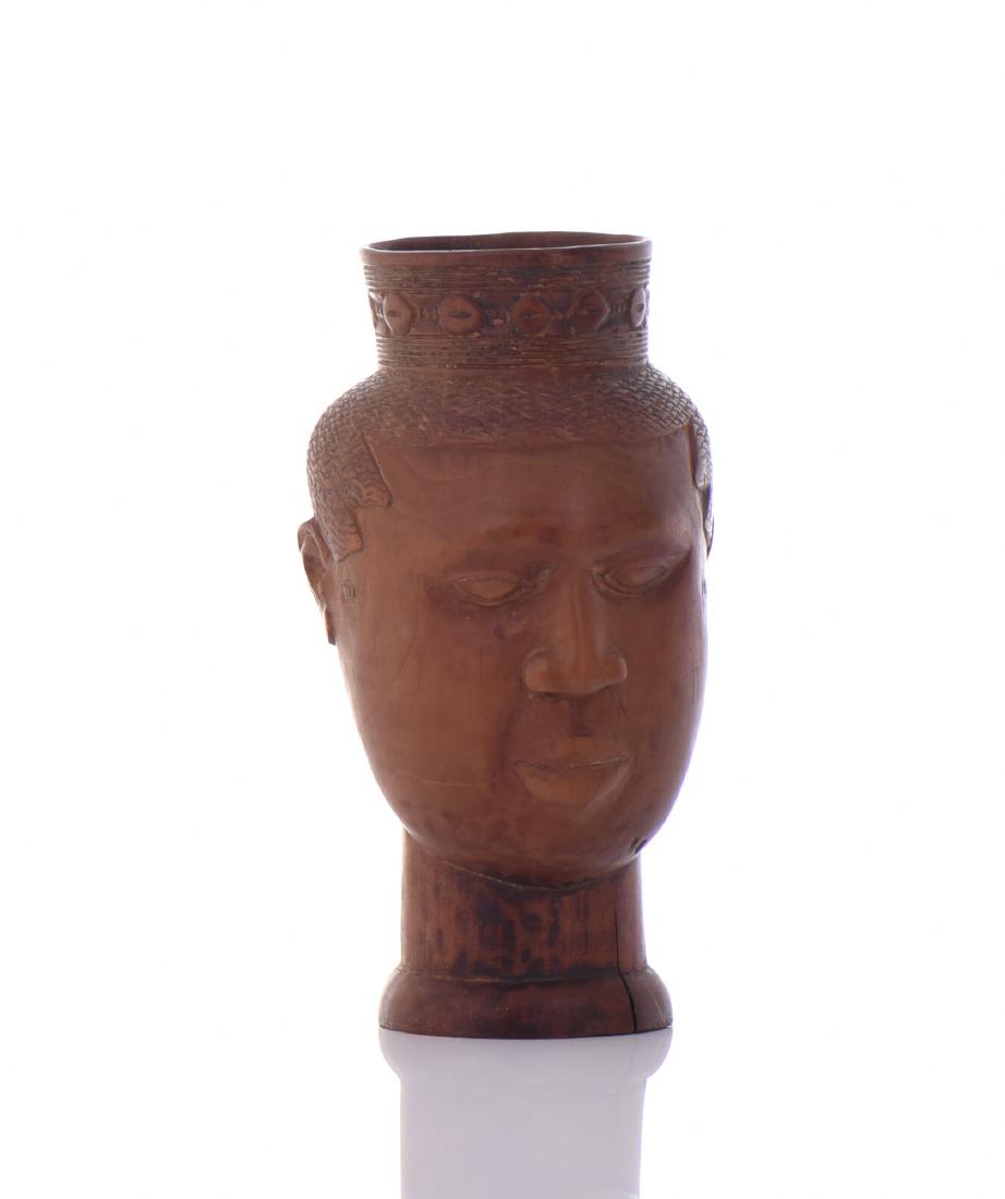 Offering Cup Carved From A Single Wood Block (1 of 5)