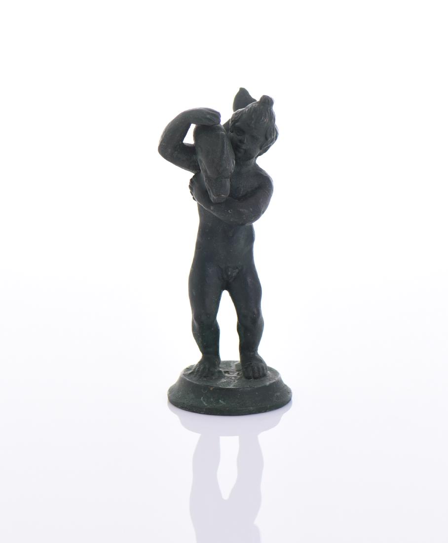 Green Patinated Bronze Cherub (1 of 5)