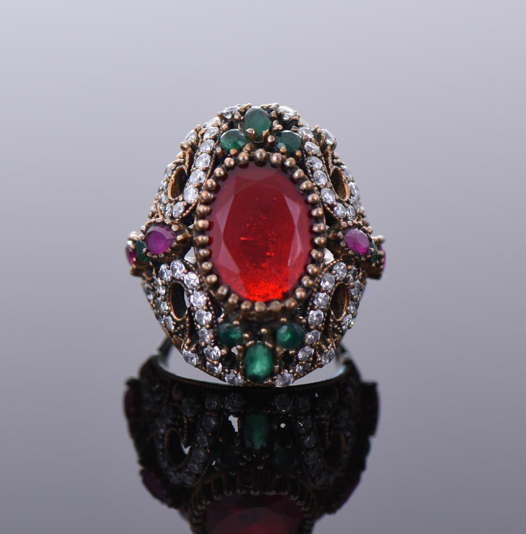 Multi Stone Bronze Ring. (1 of 4)