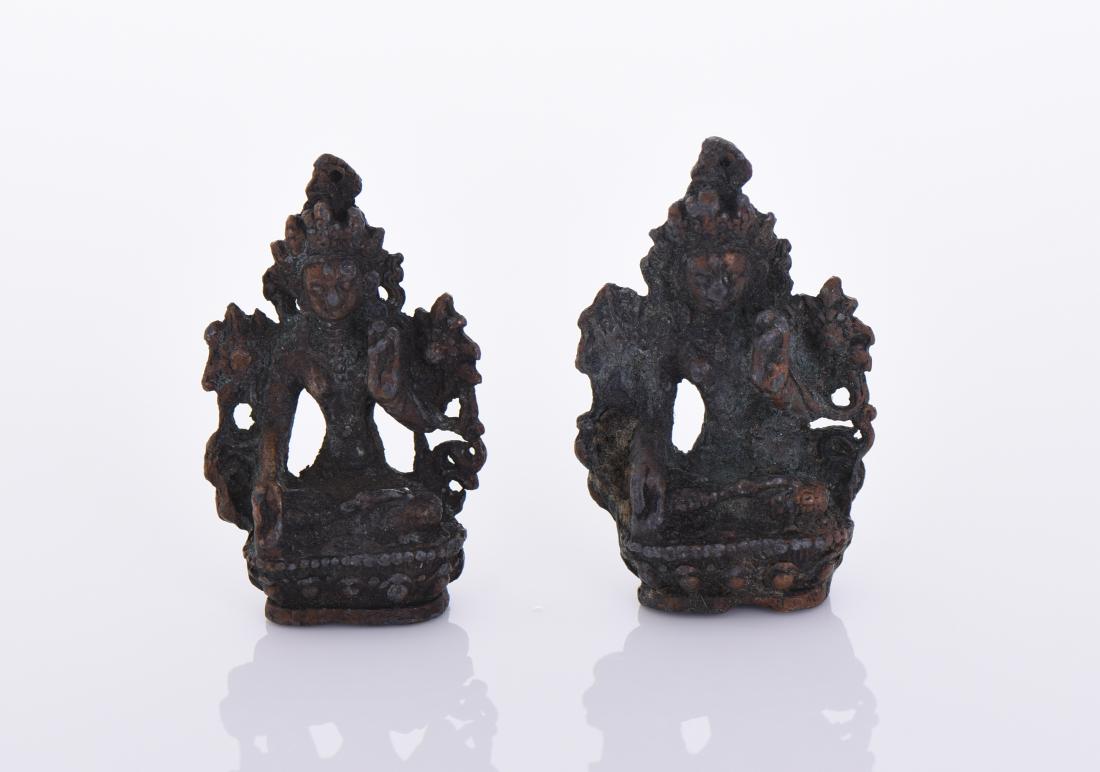 Two 19th Century Bronze Buddhas. (1 of 4)