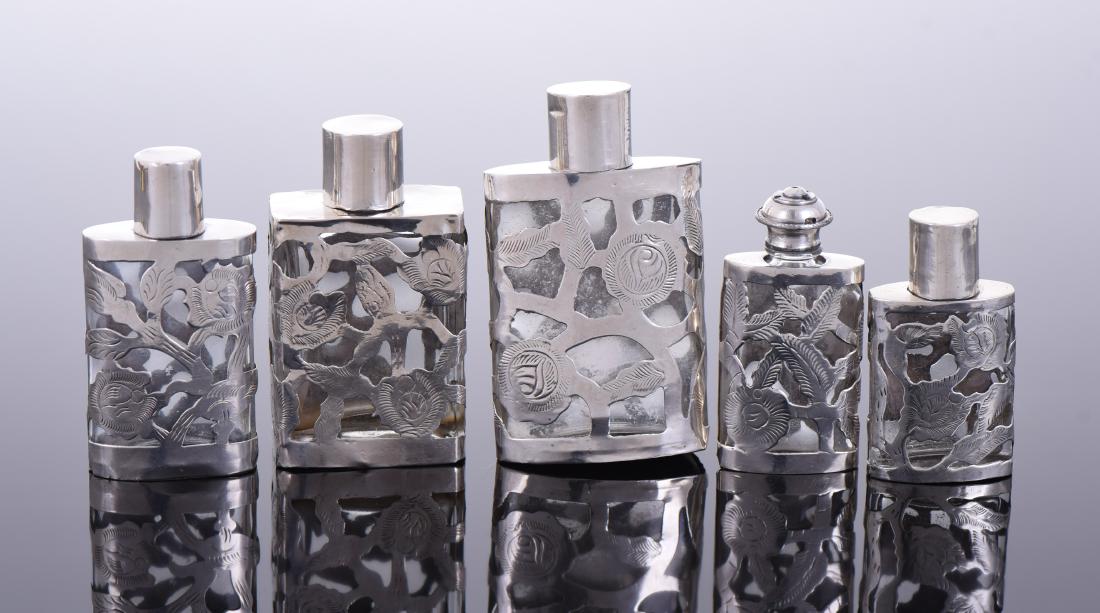 Set Of Five Mexican Perfume Bottles (1 of 5)