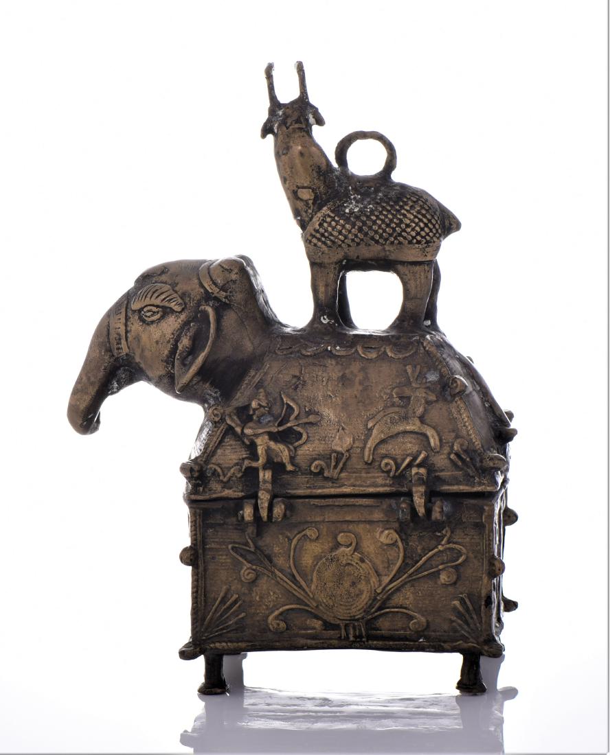 Antique Brass Elephant Travelers Box, India (1 of 6)