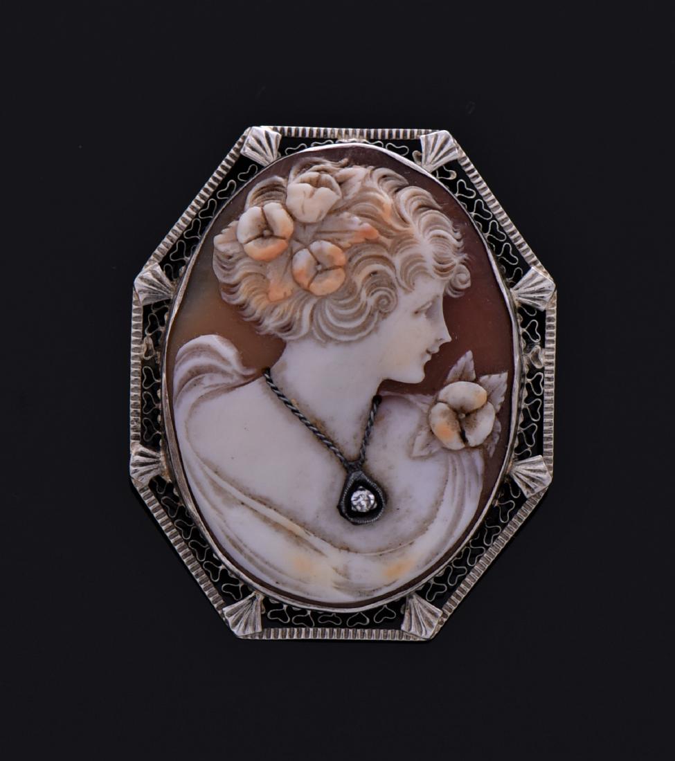 Antique Art Deco Large 14k White Gold (1 of 4)