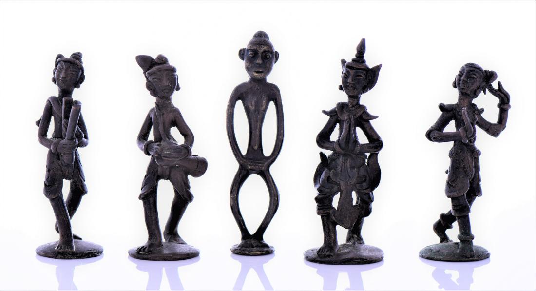 Five Vintage Bronze Figurines of An Orchestra (1 of 5)