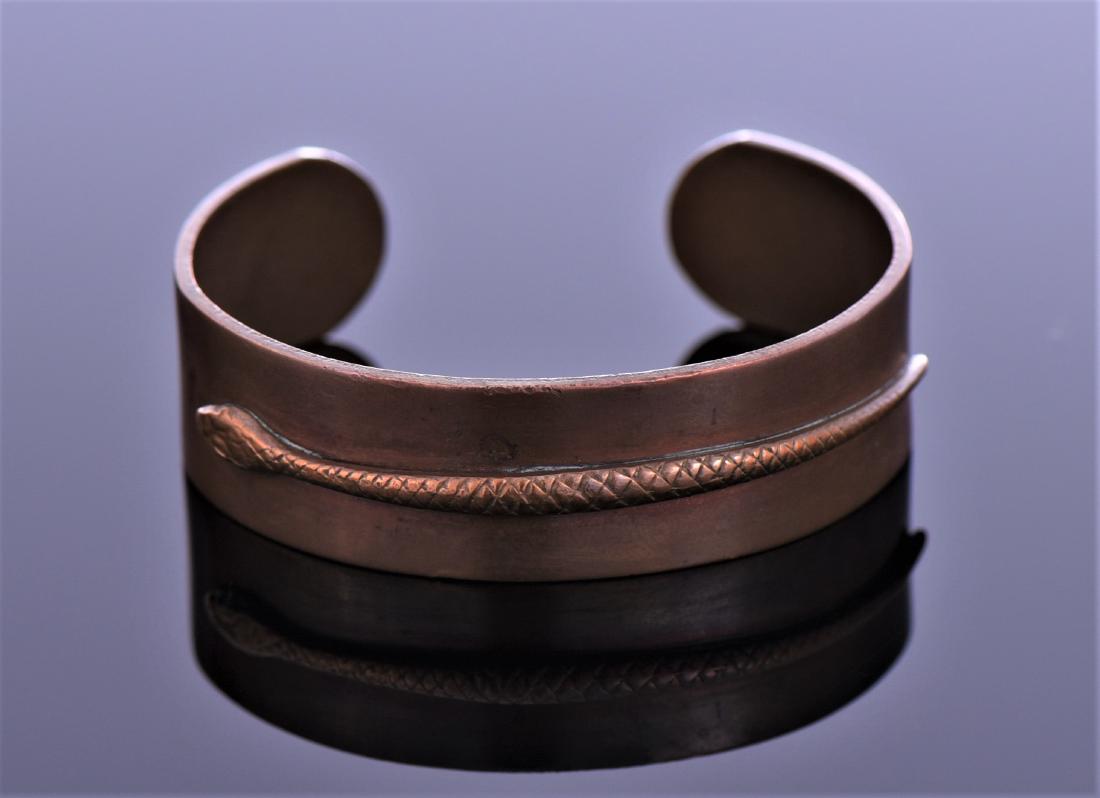 Vintage Snake Copper Cuff Bracelet (1 of 3)