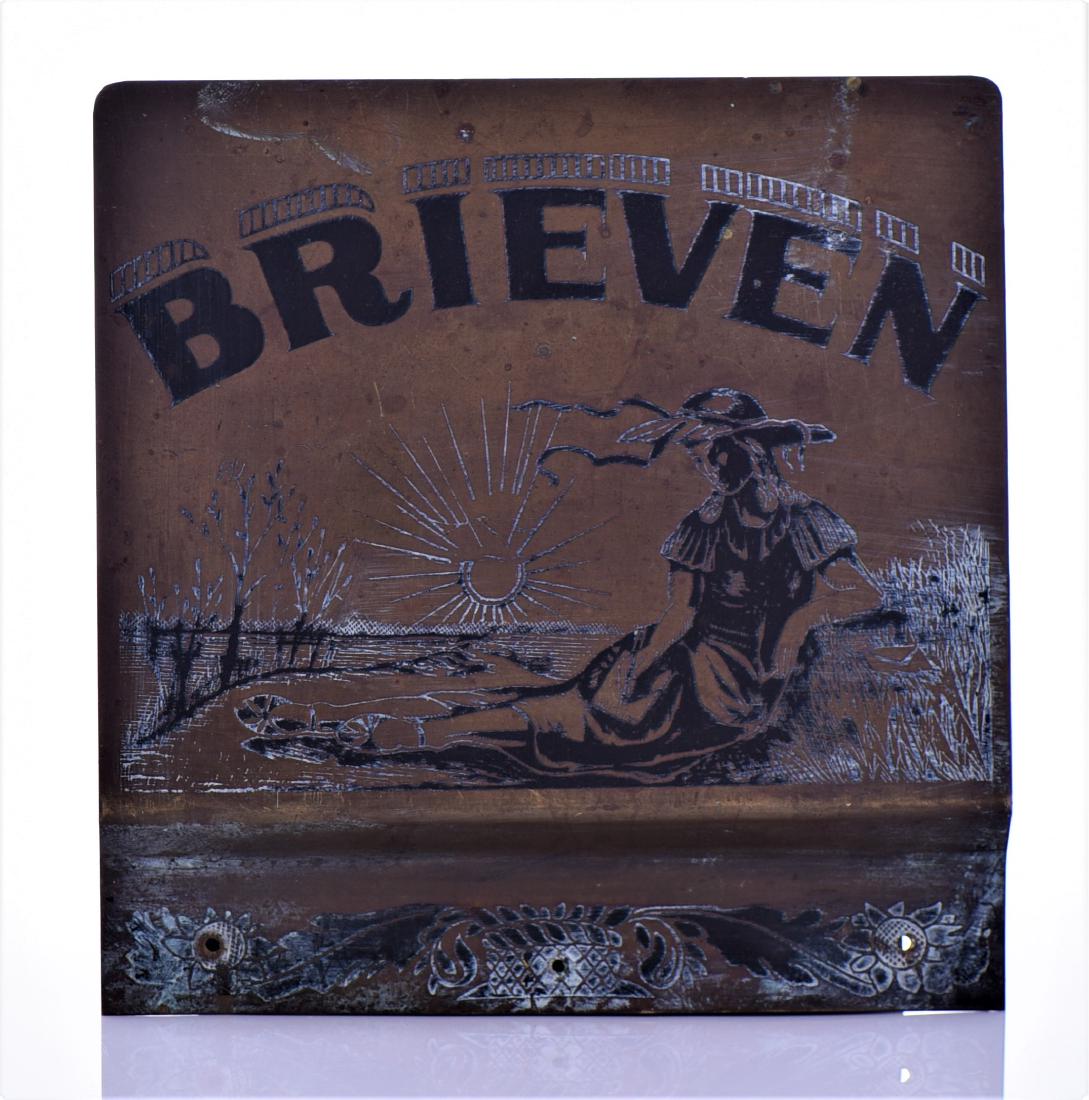 Antique Dutch Brieven Brass Mailbox Sign: Antique Dutch Brieven Brass Mailbox Sign, translates to Letter. Estimated more than 50 yrs old. Size And Weight: See Last Photo If Applicable. All Photos Represent The Lot Condition. Please Read Our T