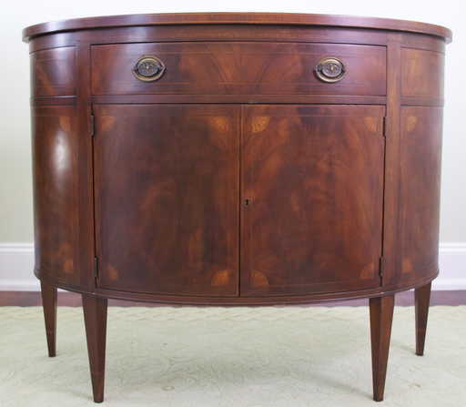103 19th Century Demilune Console Cabinet Half Round