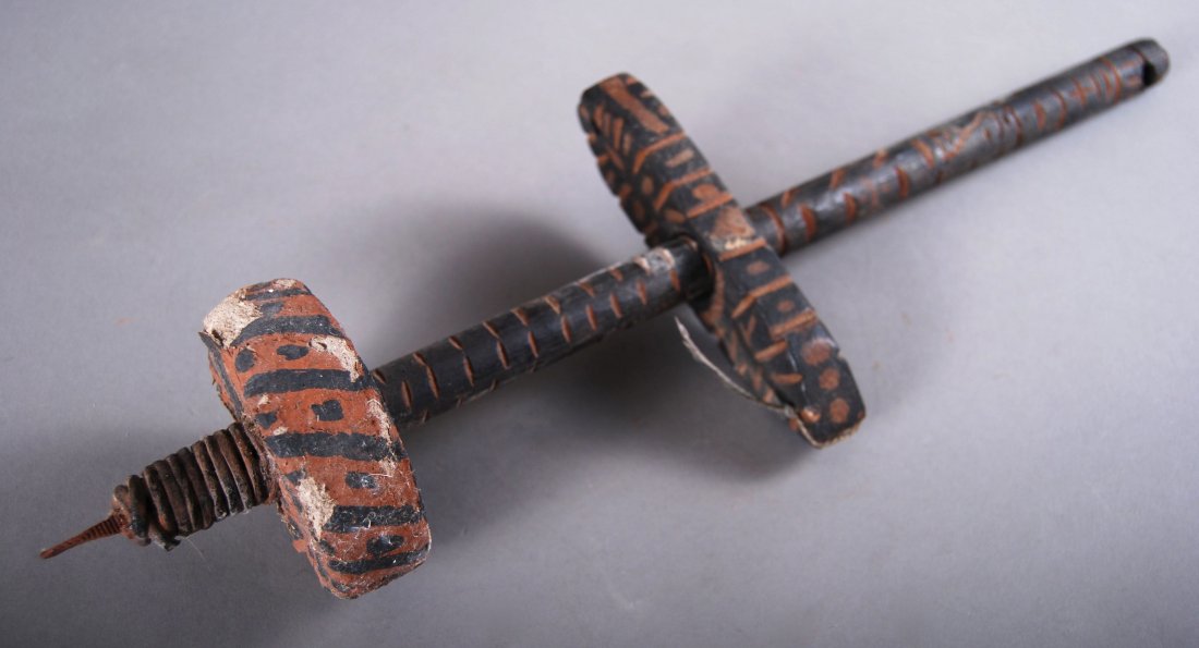 Native American Indian Ceremonial Weapon, Wood and Ston: Native American Indian Ceremonial Weapon, Wood and Stone, Old [Height/Length (in)= 18.5, Width (in)=6, Depth (in)=4, Weight (lbs)=1] With C.O.A. signed by Chief Joe Dan Osceola & Seminole Tribe.