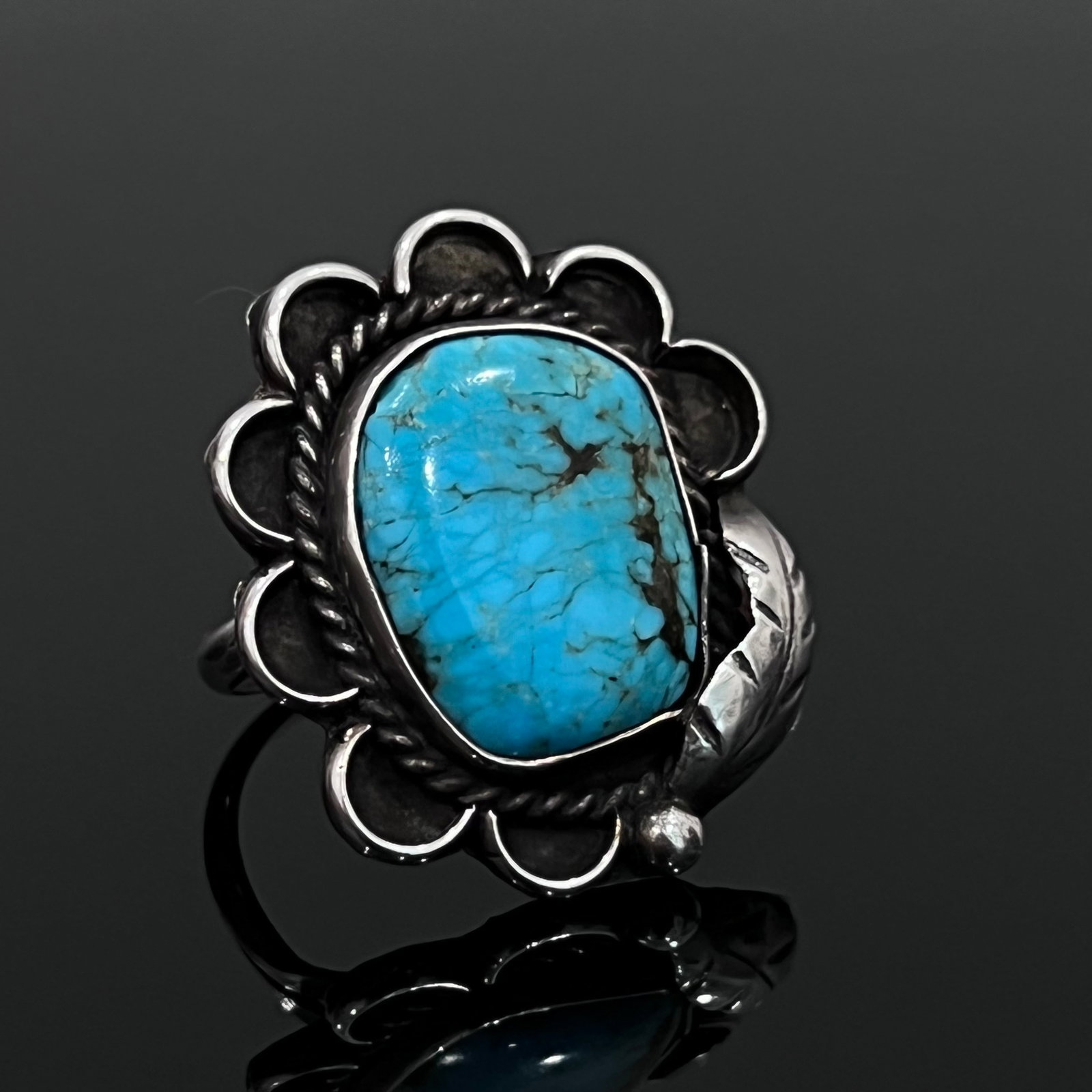 Ring: Howlite Ring, Sterling Silver Tested (Unmarked), 10 gram Ring Size 11.00. Estimated between 50 and 100 years old. All photos represent the lot condition and may contain unseen imperfections in additio