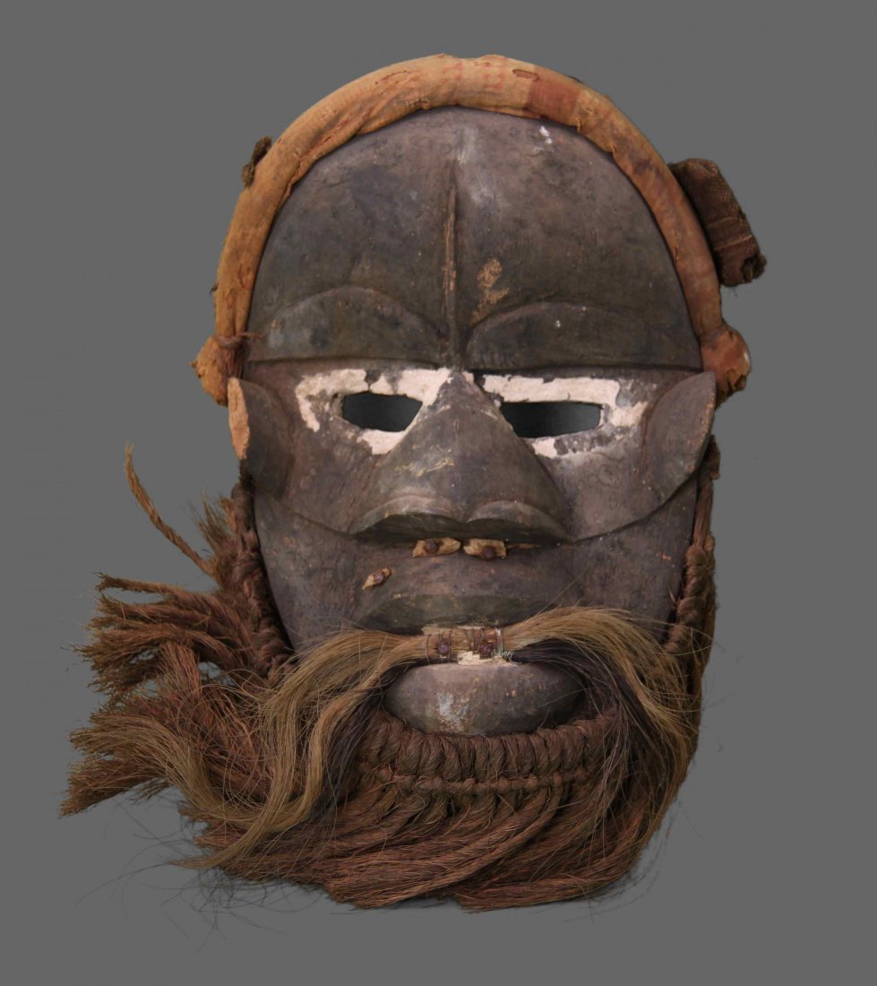 Antique Authentic African Tribal Mask, Ivory Coast. 3: Antique Authentic African Tribal Mask, Ivory Coast. 3 of 3 in a collection. Provenance: Purchased in 1910 by Palm Beach Private Collection. (Size: See last photo for measurement.)