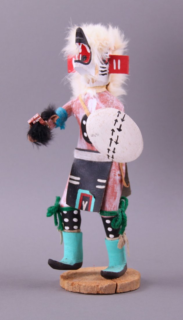 "Bear", Native American wood Kachina doll. Mid to Late: "Bear", Native American wood Kachina doll. Mid to Late 1900's. Signed by Artist.(Size: See last photo for measurement.) Photos are part of the description representing the condition report. Pangaea Au