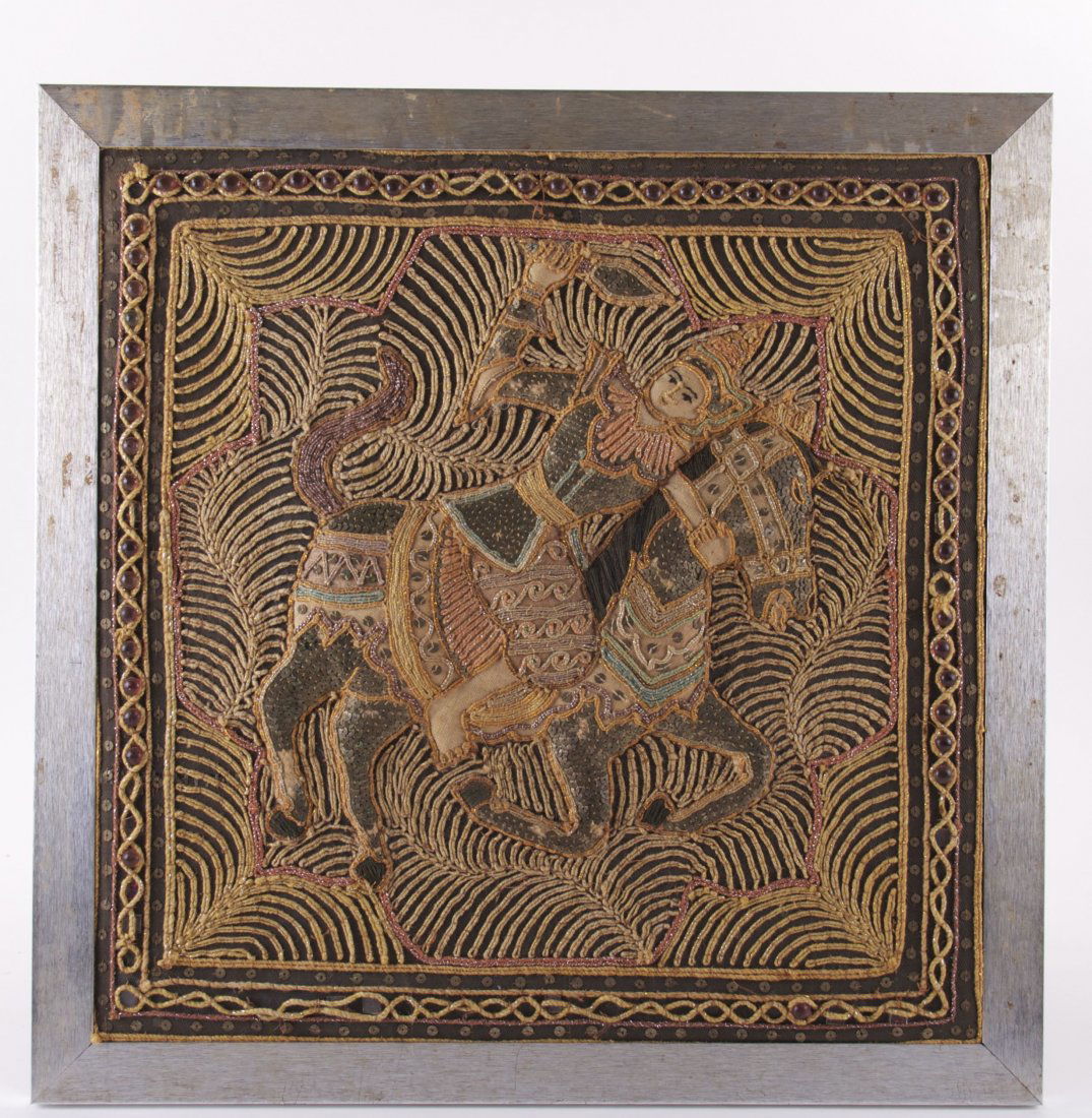 This vibrant and stunning Burmese kalaga is created (1 of 4)