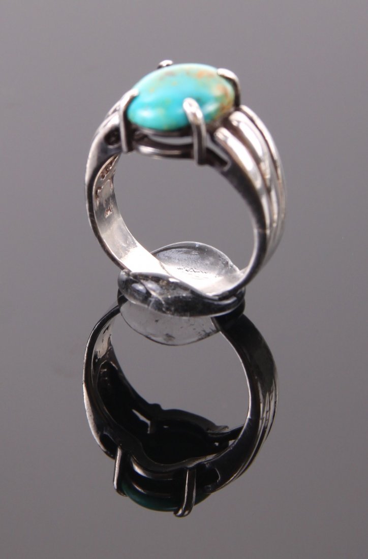 Native American Indian  green turquoise sterling silver (1 of 4)