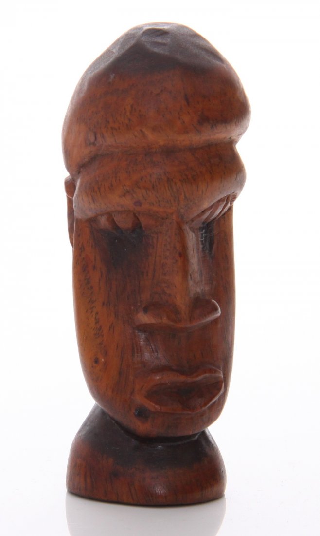 Native tribal wood carving of a man, signed on: Native tribal wood carving of a man, signed on bottom E and S. Estimated more than 50 yrs old. Chinese art is visual art that, whether ancient or modern. Early "stone age art" dates back to 10,000 BC,
