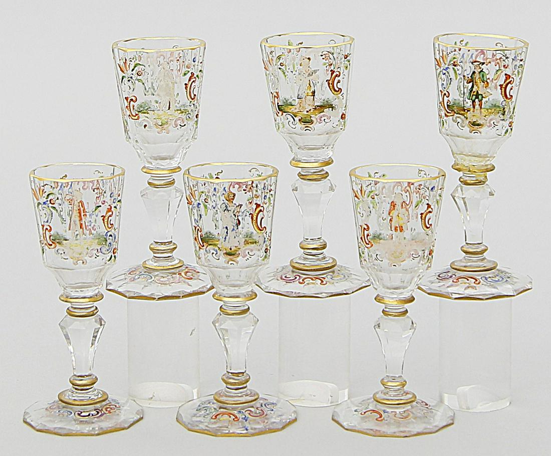 Sechs Likörgläser, Lobmeyr, Wien. (1 of 1)