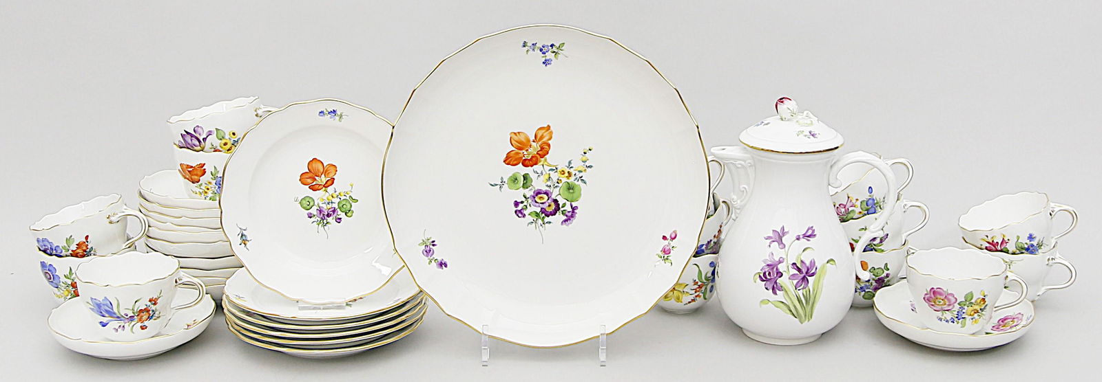 34 Kaffeeserviceteile, Meissen, (1 of 1)