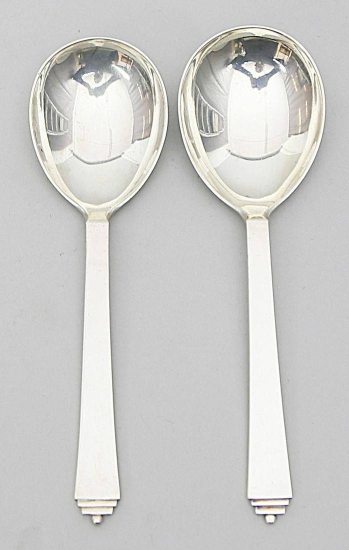 Paar Art Deco-Vorlegelöffel, Georg Jensen. (1 of 1)