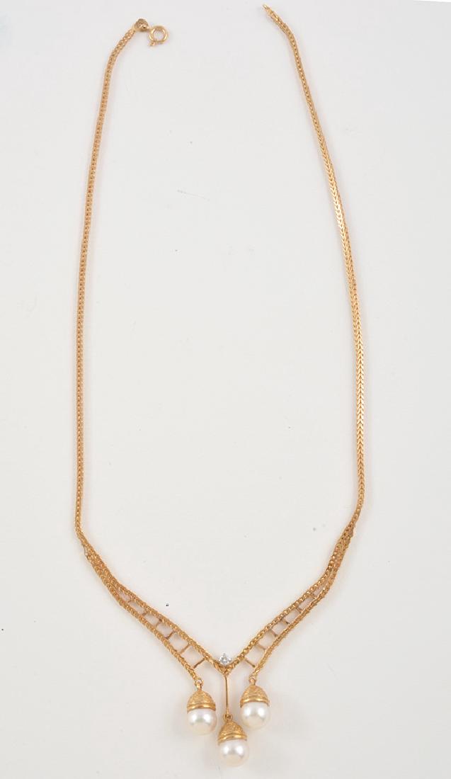 18K GOLD, PEARLS AND DIAMOND (1 of 1)