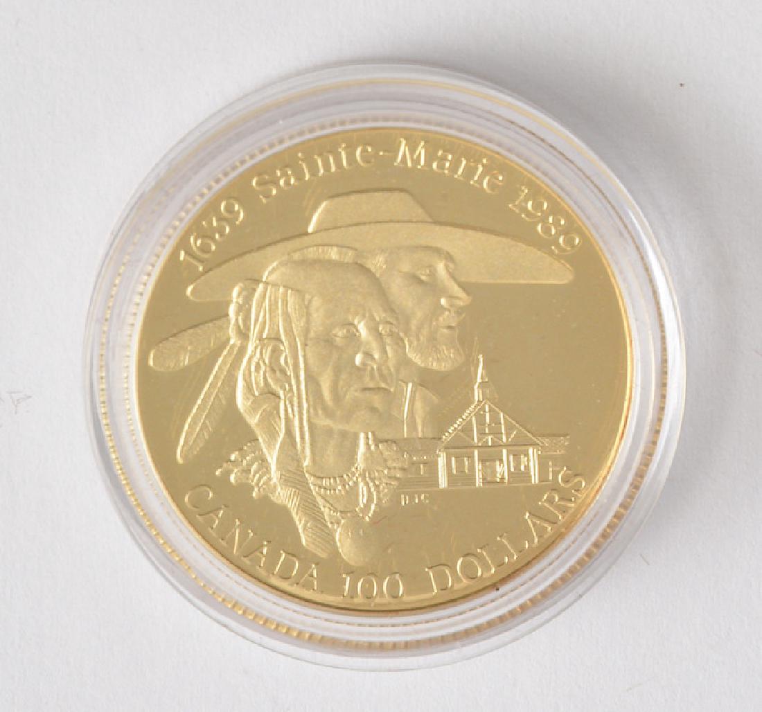 CANADIAN 100$ - 14K GOLD AND SILVER - 1989 (1 of 1)