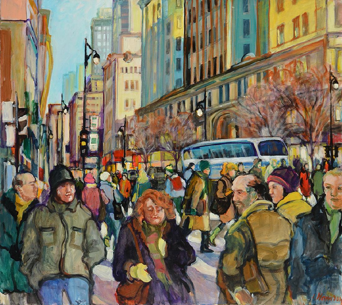 HARRISON, Ingrid (1935-): HARRISON, Ingrid (1935-) "St. Catherine ..." Oil on canvas Signed on the lower right: I. Harrison Titled on the reverse 76x102cm - 30x40"