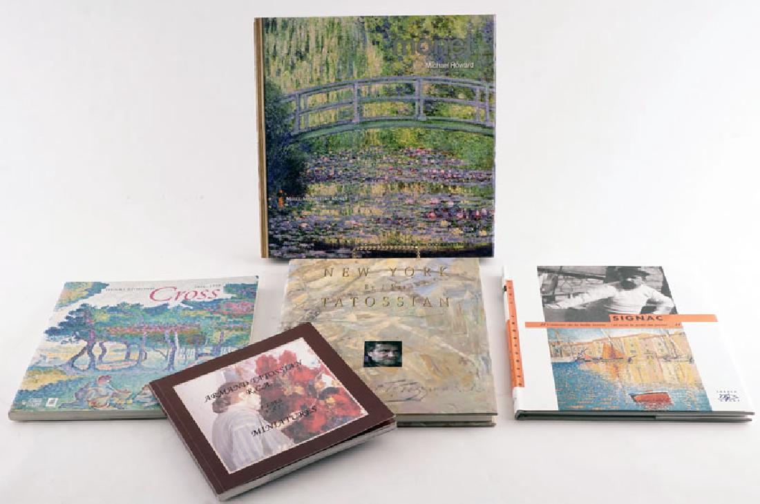 ART BOOKS: Lot of 5 art books and artists' monographs comprising Monet, Tatossian and Signac.