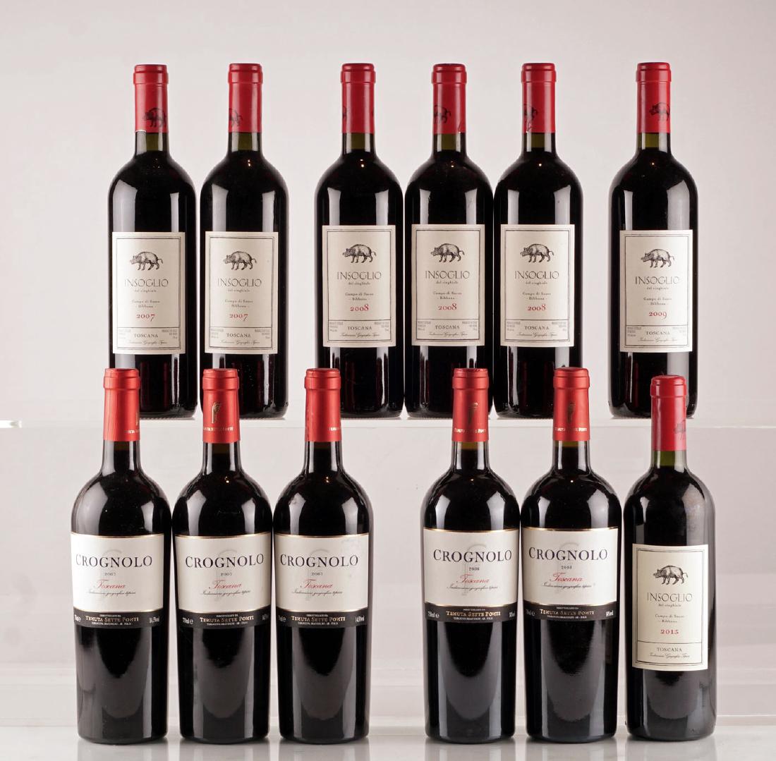 Sélection de Vins d'Italie - 12 bouteilles: Campo di Sasso Insoglio del Cinghiale 2007 Toscana I.G.T. Niveau A 2 bouteilles Campo di Sasso Insoglio del Cinghiale 2008 Toscana I.G.T. Niveau A 3 bouteilles Campo di Sasso Insoglio del Cinghiale 20