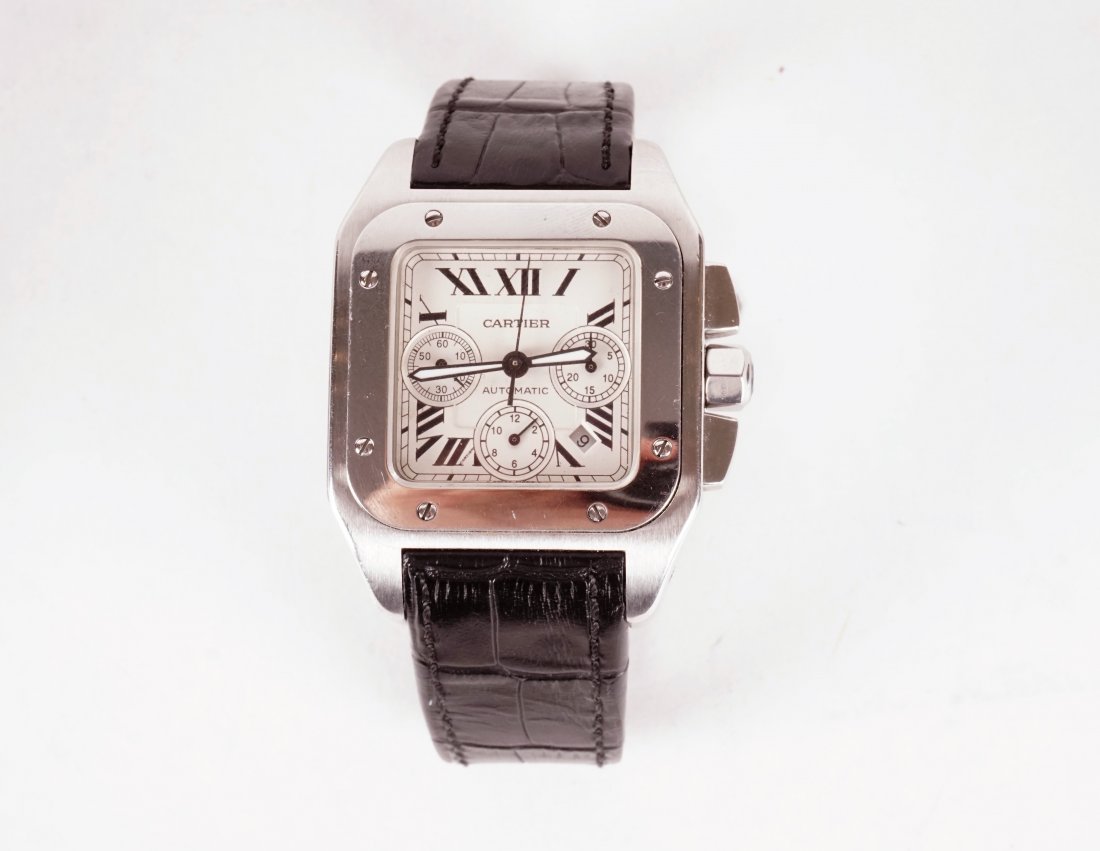 CARTIER - SANTOS 100 CHRONOGRAPH (1 of 1)