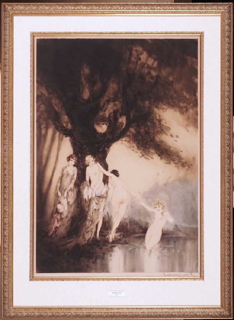 ICART, Louis (1888-1950): ICART, Louis (1888-1950) Women by the river Etching and aquatint on paper Signed on the lower right with pencil Copyright on the upper left: “1931, by L. Icart Paris” 64x44.5cm