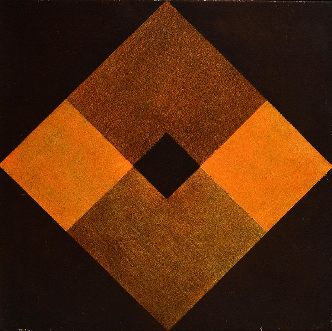 GOULET, Claude (1925-1994): GOULET, Claude (1925-1994)"Métamorphose au carré #2"Mix media on canvasSigned, titled and dated on the reverse:Goulet Sept 67127x127cm - 50x50"