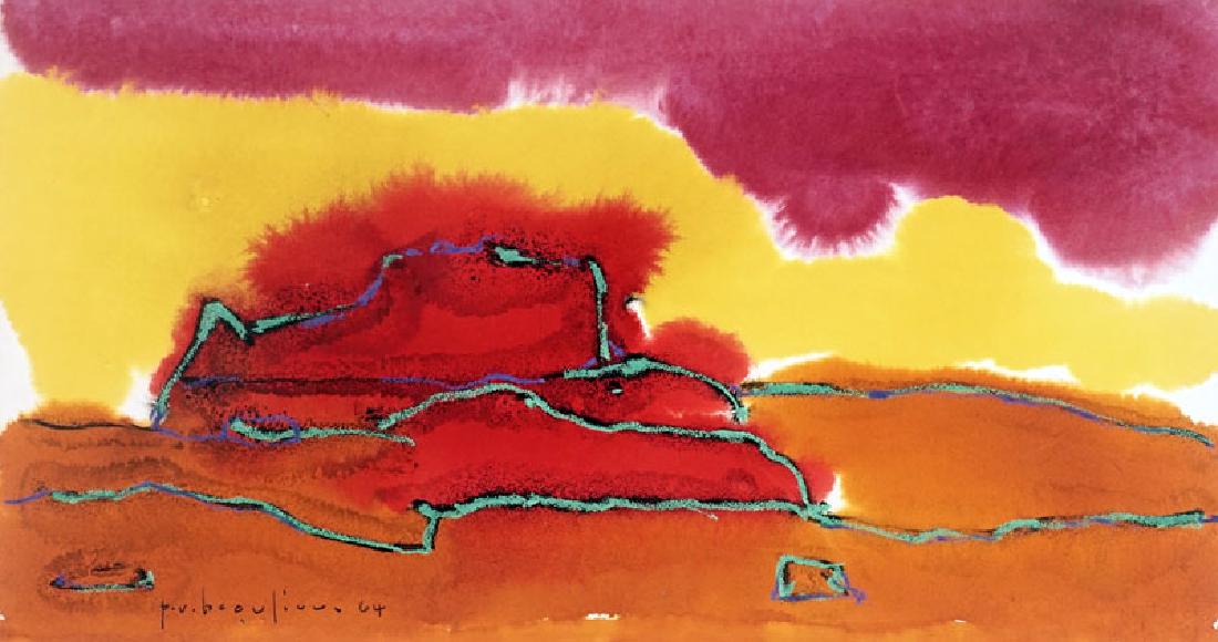 BEAULIEU, Paul-Vanier (1910-1996): BEAULIEU, Paul-Vanier (1910-1996) Untitled Watercolour Signed and dated on the lower left: P.V. Beaulieu 64 30.5x56cm - 12x22"
