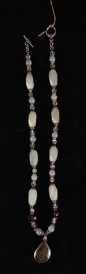 Jade necklace with pendant (1 of 1)