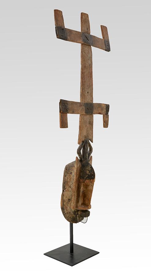 AFICAIN ART - KANAGA DOGON (MALI): AFICAIN ART - KANAGA DOGON (MALI) Kanaga Dogon mask in polychrome wood from Mali. 98cm - 38.5" Provenance: The Estate of Maurice Forget