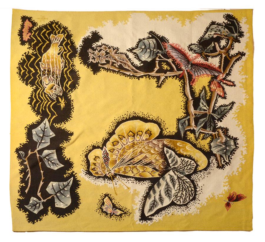 LURÇAT, Jean (1892-1966): LURÇAT, Jean (1892-1966) | Pierre LEGOUEIX"Poisson d'or"TapestryWeaved by the atelier Pierre LEGOUEIX - AubussonFrom a drawing by Jean LurçatSigned and dated with pencil, titled and numbered