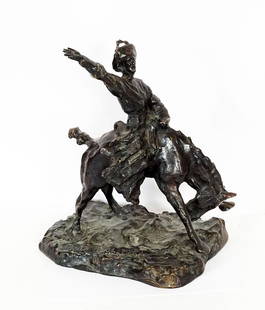 TROUBETZKOY, Paolo Petrovitch (1866-1938): Description Fran&#231;ais: TROUBETZKOY, Paolo Petrovitch (1866-1938) Bronco Buster Bronze Sign&#233;e et dat&#233;e sur la base: Paolo Troubetzkoy 1933 Provenance: Collection priv&#233;e, Montr&#233;a