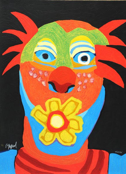 APPEL, Karel (1921-2006) : APPEL, Karel (1921-2006) "Essai"Circa 1959Carborundum and acrylicSigned on the lower left: AppelTitled on the lower right75.5x56.5cm - 29.75x22.5''
