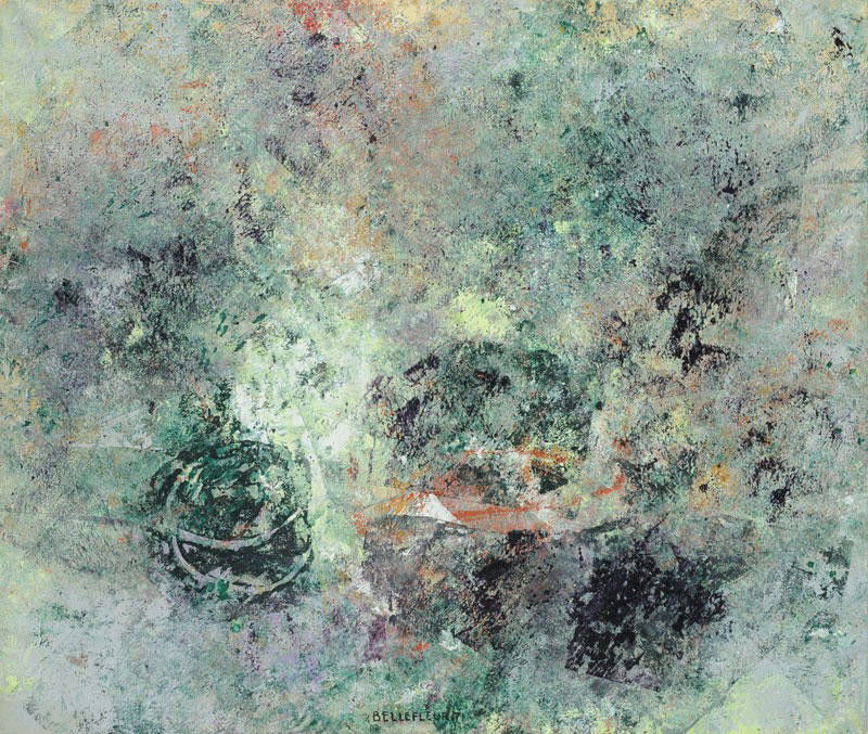 BELLEFLEUR, Léon RCA (1910-2007): BELLEFLEUR, Léon RCA (1910-2007)"Le perroquet songeur"Oil on canvasSigned and dated on the lower center:Bellefleur 71Titled and signed on the reverse51x61cm - 20x24"