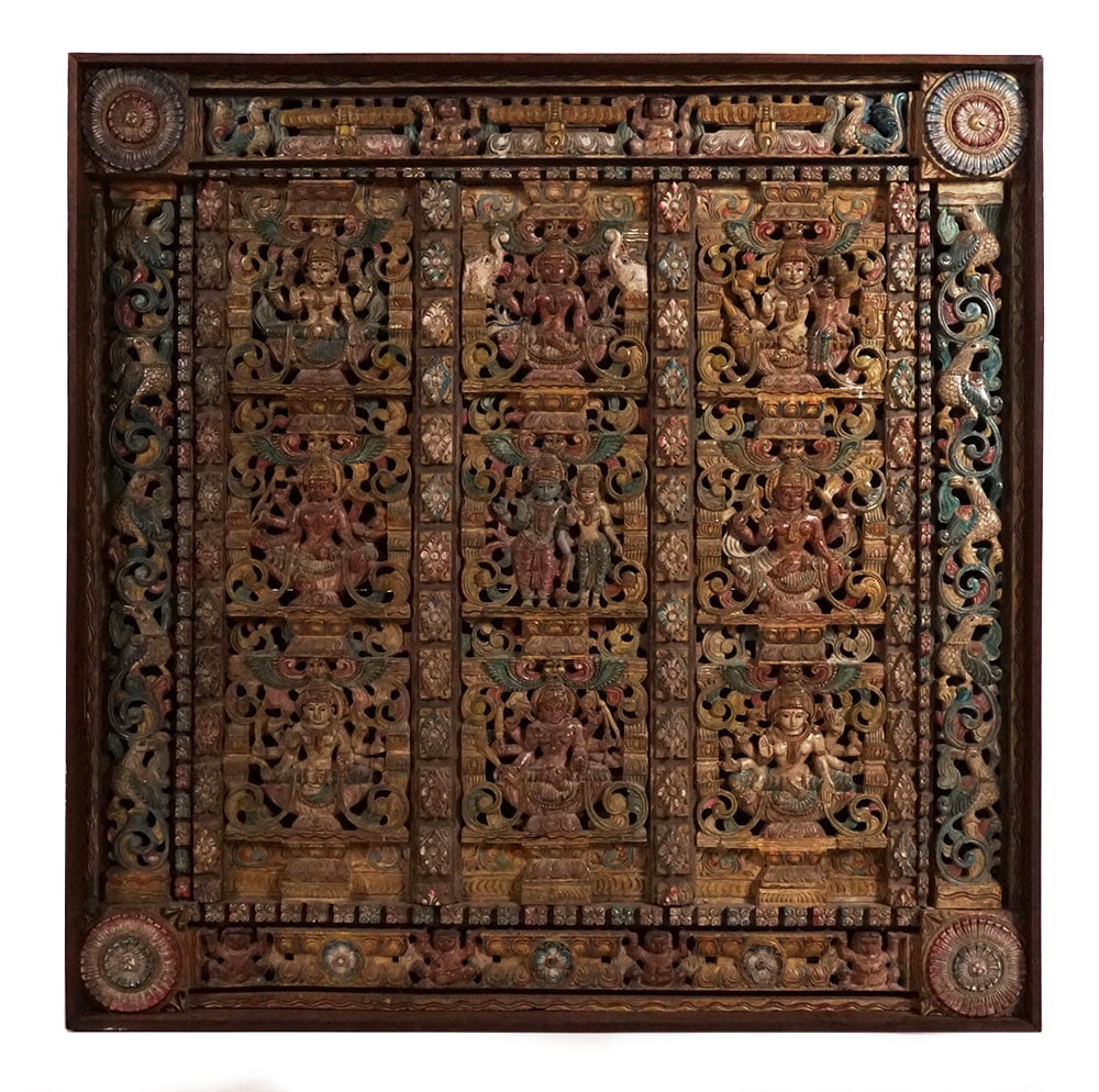 Indian Shitala Carved Wall Panel (1 of 4)