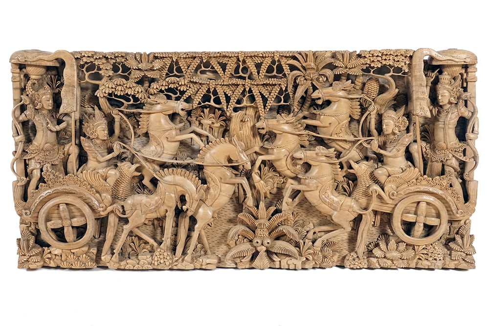 Indonesian Carved Figural Panel (1 of 5)