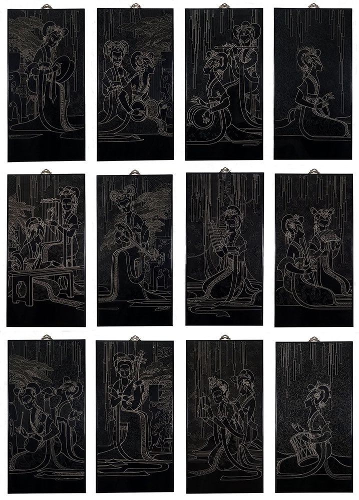 ENSEMBLE DE 12 GRANDS PANNEAUX / SET OF 12 LARGE PANELS  (1 of 8)