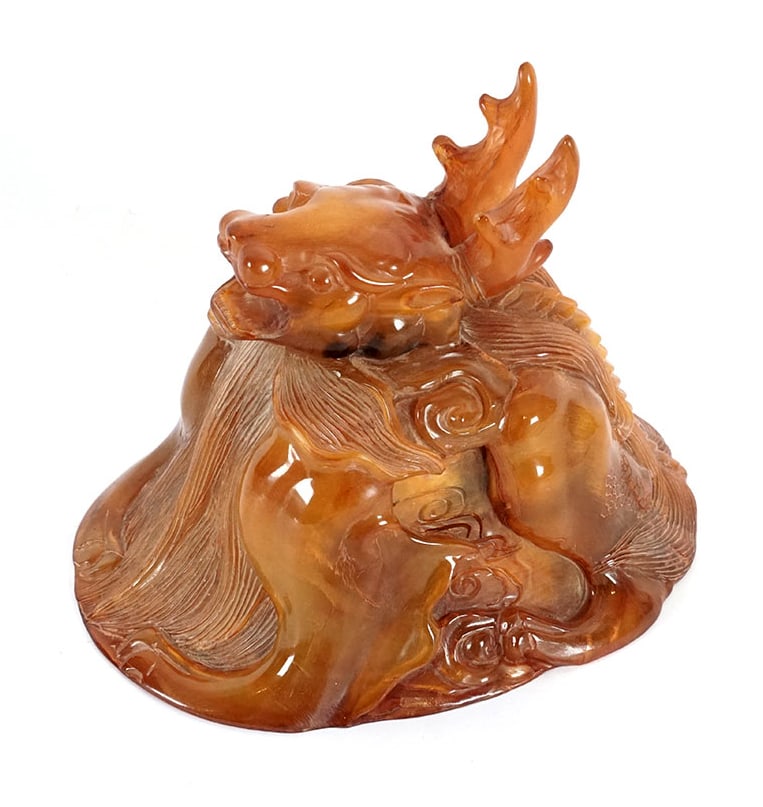 CORNE DE CÉRÉMONIE SINO-TIBÉTAINE / SINO-TIBETAN CEREMONIAL HORN (1 of 4)