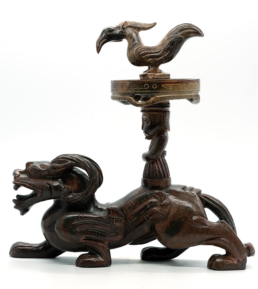 QILIN CHINOIS EN SERPENTINE / CHINESE SERPENTINE QILIN (1 of 5)