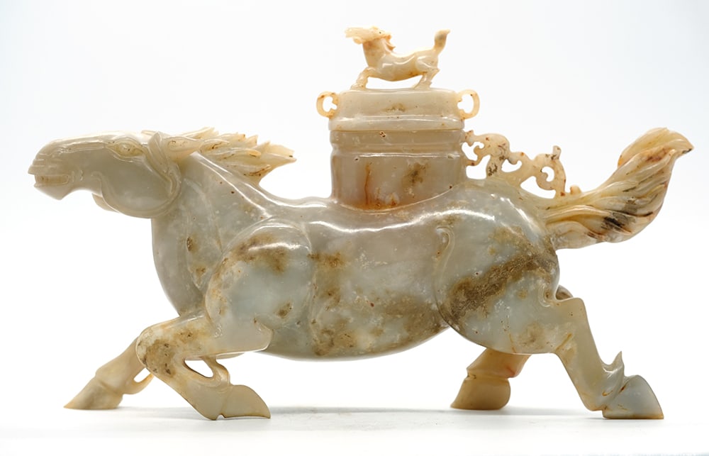 BRÛLE-PARFUM CHINOIS EN SERPENTINE / CHINESE SERPENTINE INCENSE BURNER (1 of 5)