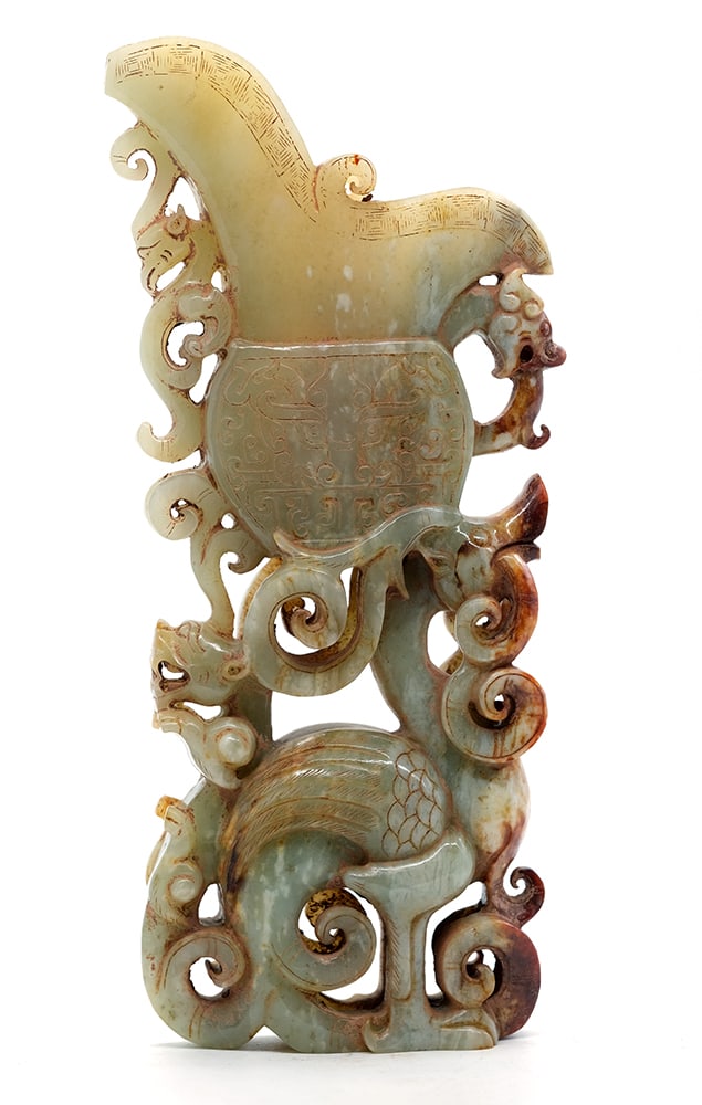 COUPE LIBATOIRE CHINOISE EN SERPENTINE / CHINESE SERPENTINE LIBATORY CUP (1 of 4)