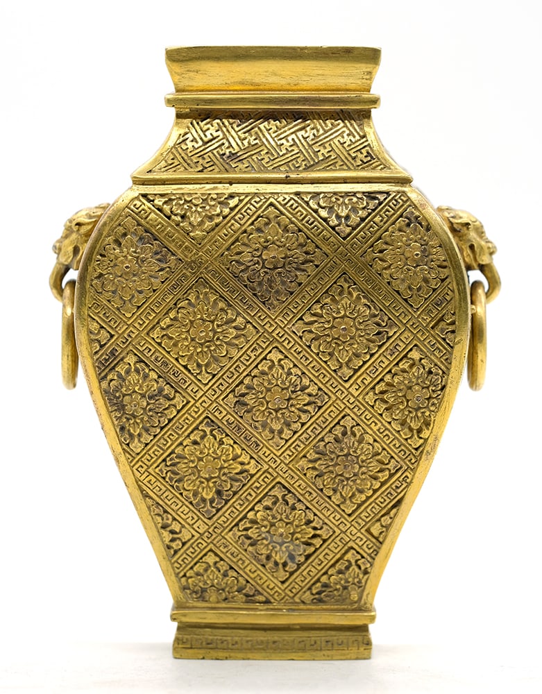 VASE BALUSTRE CHINOIS EN CUIVRE / CHINESE BALUSTER COPPER VASE (1 of 5)