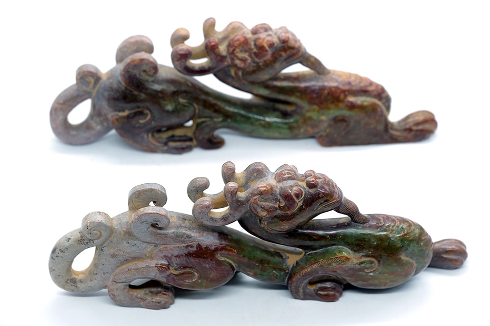 DRAGONS CHINOIS EN PIERRE DURE / CHINESE HARD STONE DRAGONS (1 of 5)