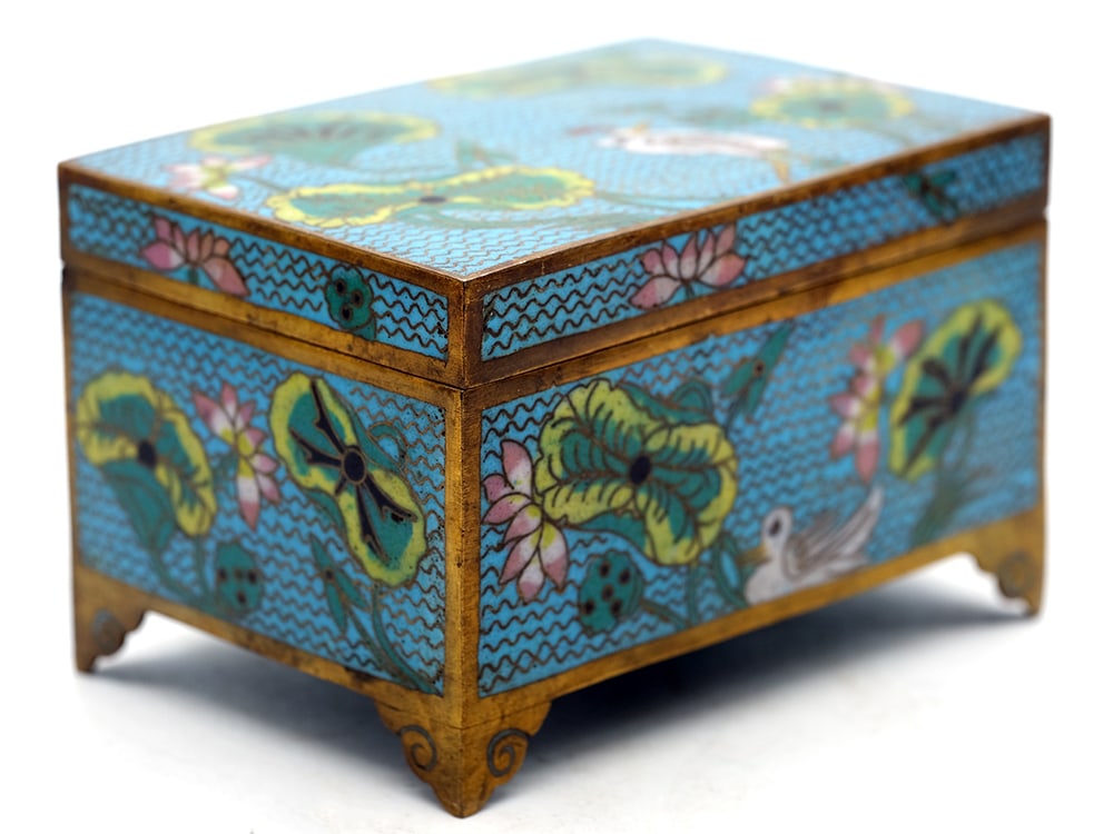 ÉMAUX CHINOIS SUR BOITE EN CUIVRE / CHINESE ENAMELS ON COPPER BOX (1 of 9)