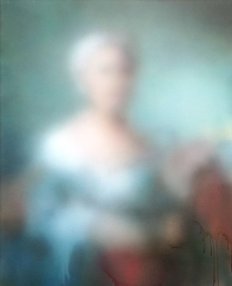 MIAZ BROTHERS (actif XXIe / active 21st c.): Description française: MIAZ BROTHERS (actif XXIe) "Portrait of a lady 5" Acrylique sur toile Signée et datée au dos: Miaz Brothers 2018 Provenance: Collection privée, Montréal