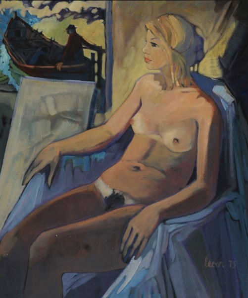 LECOR, Paul Tex (1933-) "Anne-Marie" Oil on canv: LECOR, Paul Tex (1933-) "Anne-Marie" Oil on canvas Signed and dated on the lower right: Lecor 75 Titled on the reverse on the stretcher 91.5x76cm - 36x30"