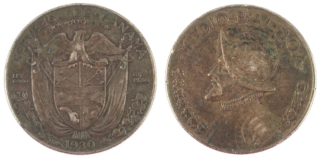 RÉPUBLIQUE DU PANADA: Description française: RÉPUBLIQUE DU PANADA - Vasco Nunez de Balboa 1/2 Balboa 1930 A : Buste à gauche de Vasco Nunez de Balboa R : Armes du Panama surmontées d'un aigle Matiè