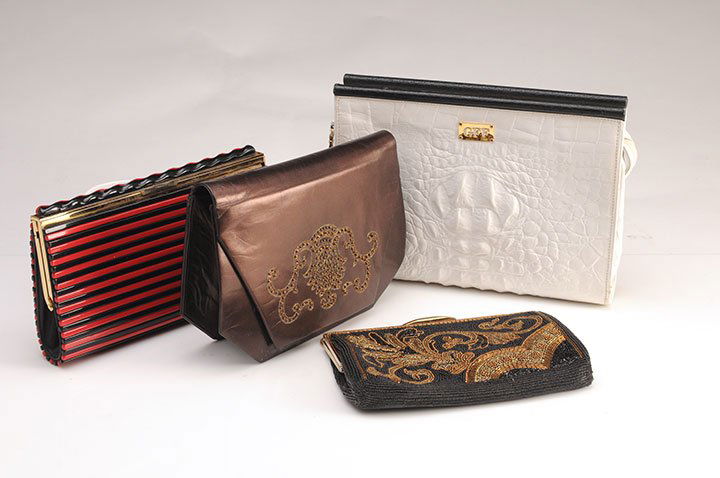 GIANFRANCO FERRE, ANDREA PFISTER, COLOMBETTI: Lot comprising 3 handbags (Gianfranco Ferre, Andrea Pfister and Colombetti). Also including one handbag.